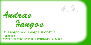 andras hangos business card